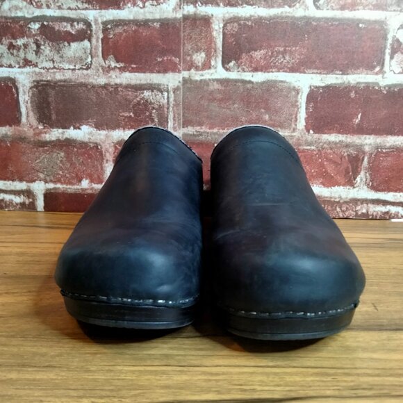 Dansko Clogs Womens Size 10.5 Sonja Black Box Traditional Leather EU 41 - Picture 4 of 9